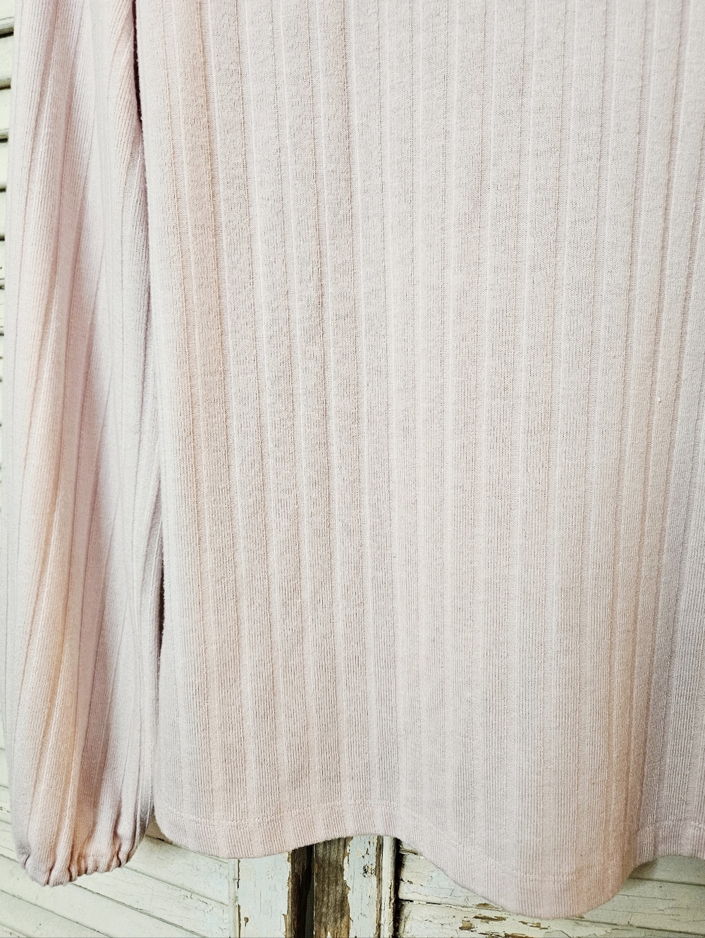 Reitmans Soft Pink Ribbed Cardigan With Balloon Sleeves Small - Picture 8 of 9